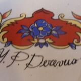 Vase with bird decoration signed y . p derevua