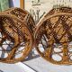 Tables d'appoint vintage en bambou et rotin
