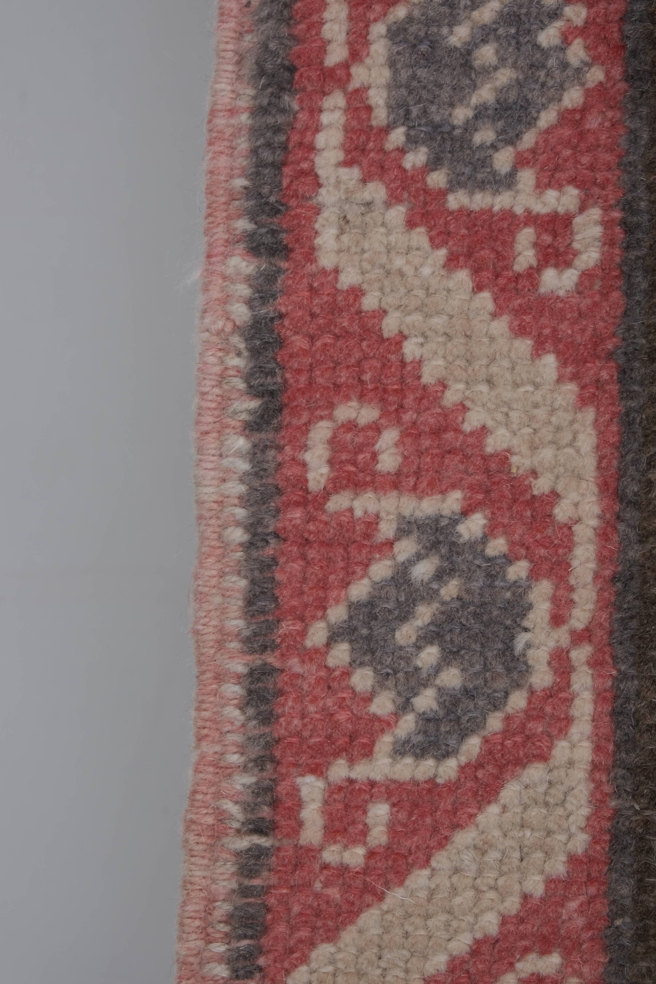 Southwest Wool Rug, Oriental Turkey Oushak Rug with Floral Pattern 4'11" X 8'5"