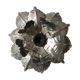 Applique fleur en métal argent des années 70'