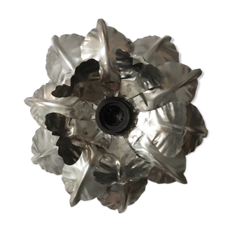 Silver sconce metal flower from the 70's