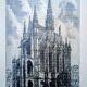 The Sainte-Chapelle, Paris, vintage engraving 1906. Authentic.