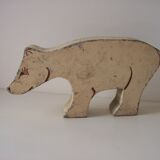 Wooden old toy bear