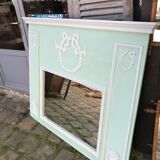 Celadon green trumeau mirror - 121x150cm