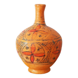 Old Berber vase in painted terracotta