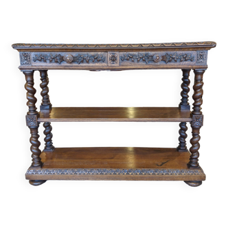 Oak serving console