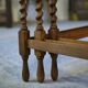 Rustic nesting tables in oak from the 1950s.