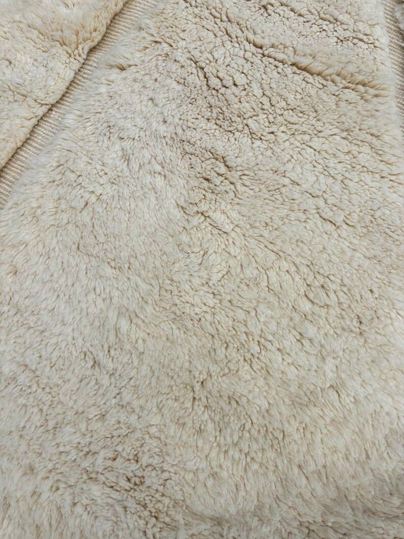 Tapis en laine tissé à la main - Tapis uni - Tapis marocain 2.5x1.5m