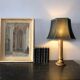 Wooden and brass lamp foot