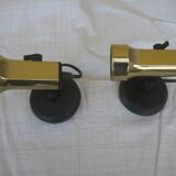 Pair of Lita design spotlights from the 70's, gilded