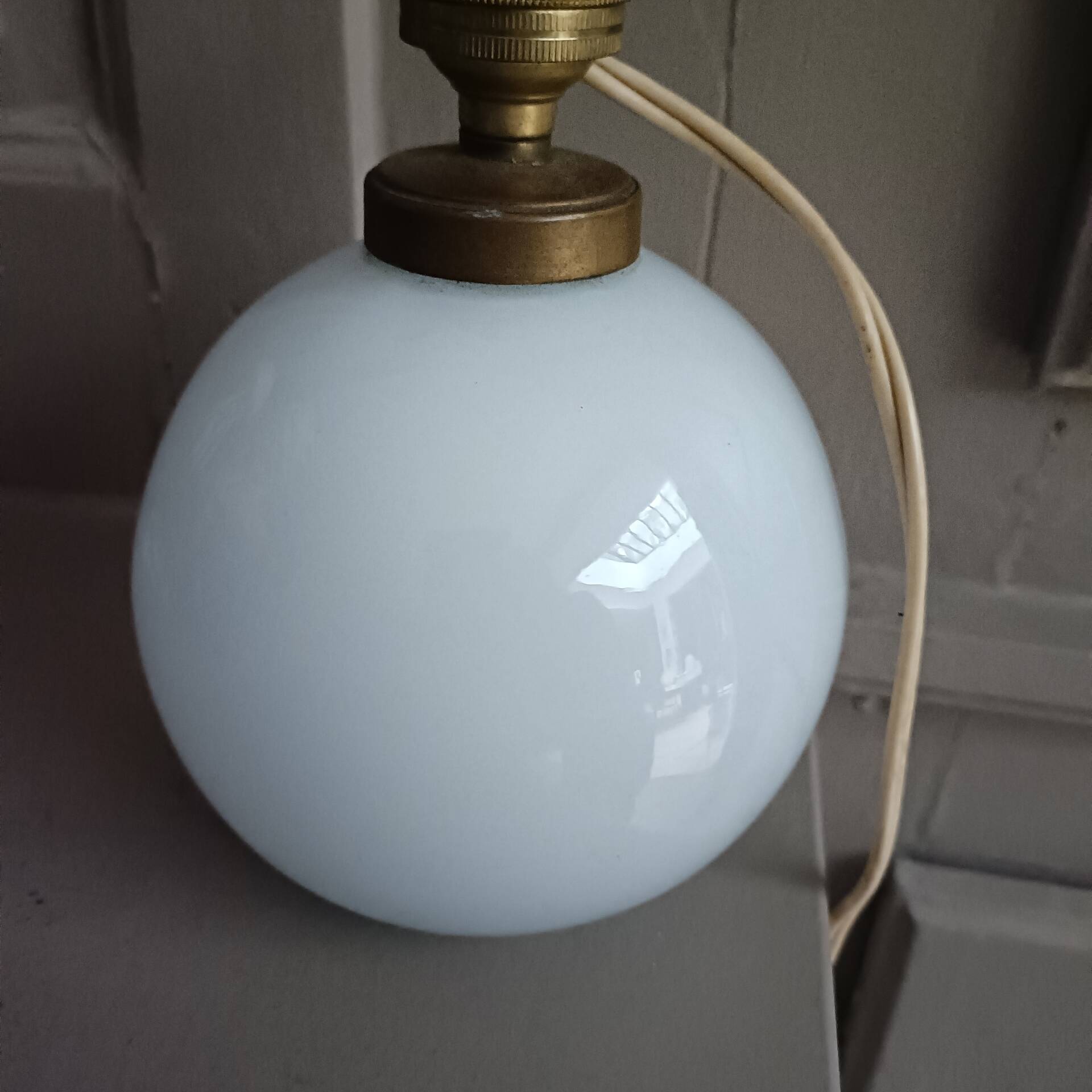 Opaline ball lamp Art Deco