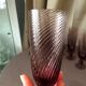 Suite de 12 flûtes a champagne violet en cristal d'hartzwiller