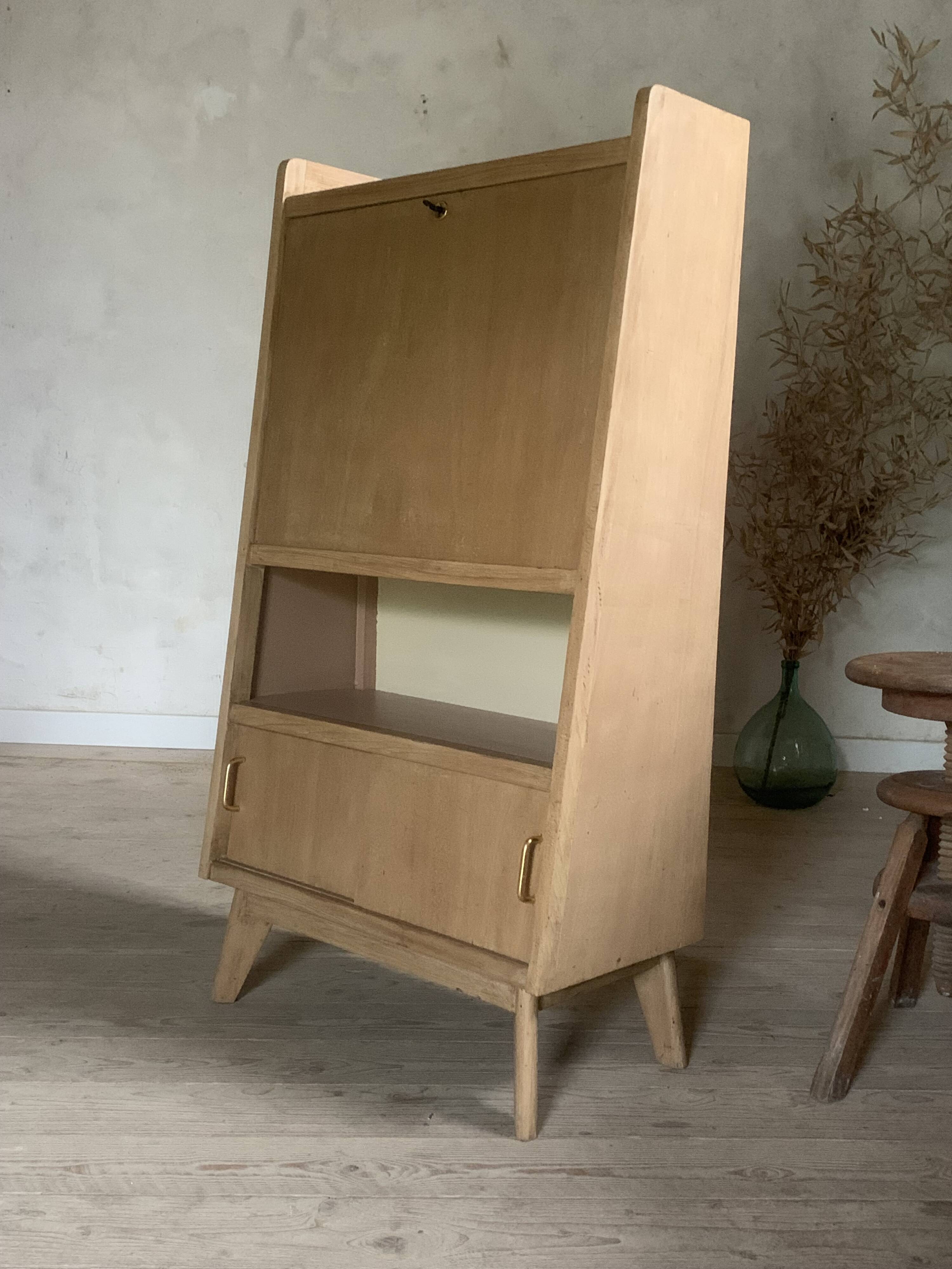 Vintage pyramidal bookcase secretary desk