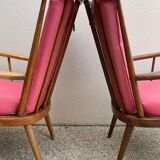 Paire de fauteuils éventail Baumann