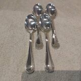 4 silver-plated metal soup spoons by Christofle Malmaison