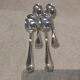 4 silver-plated metal soup spoons by Christofle Malmaison