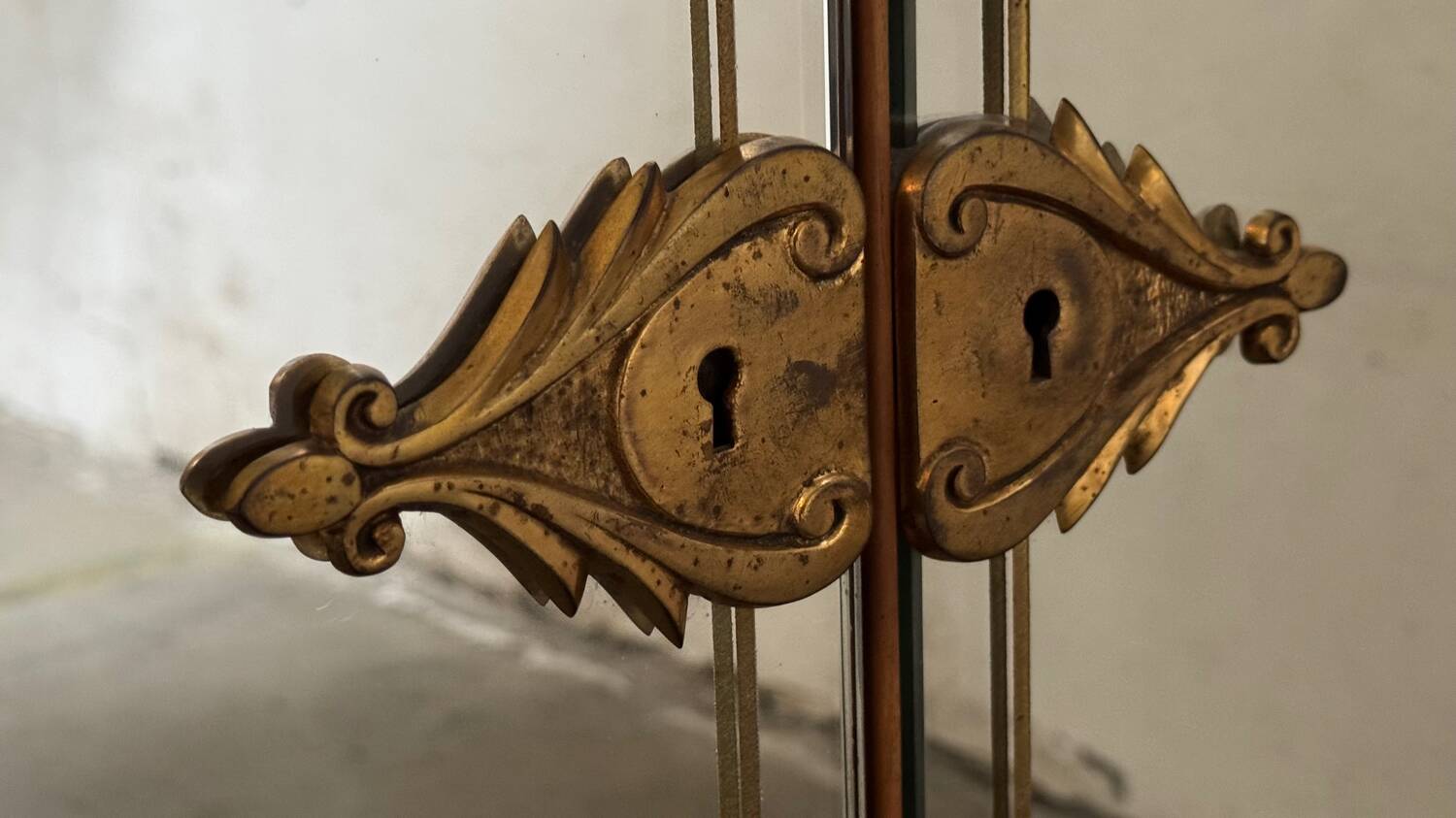 Art Deco style walnut mirrored wardrobe