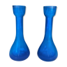 Blue glass soliflore