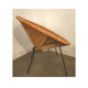 Rattan armchair basket 1950