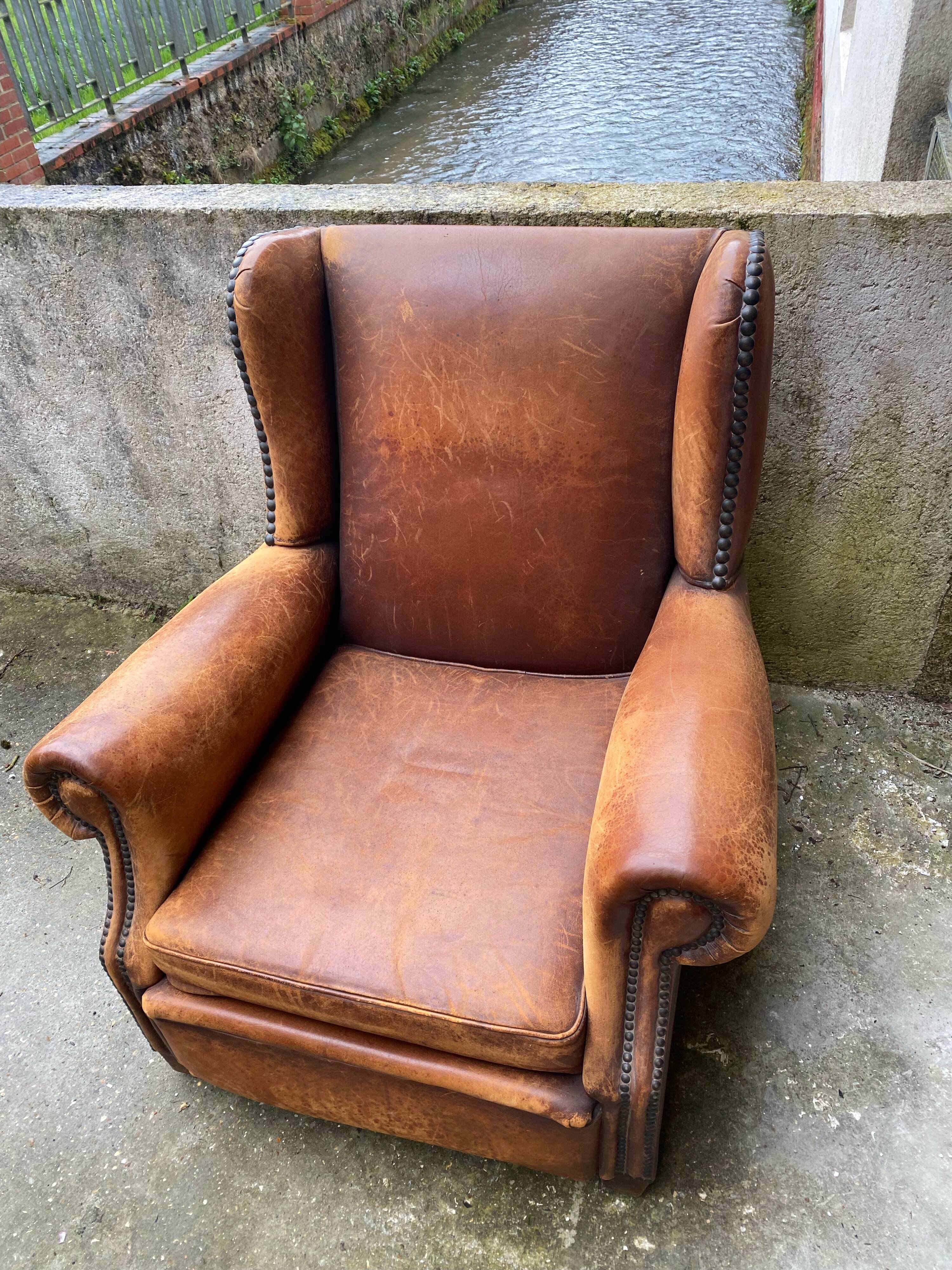 Fauteuil club anglais vintage