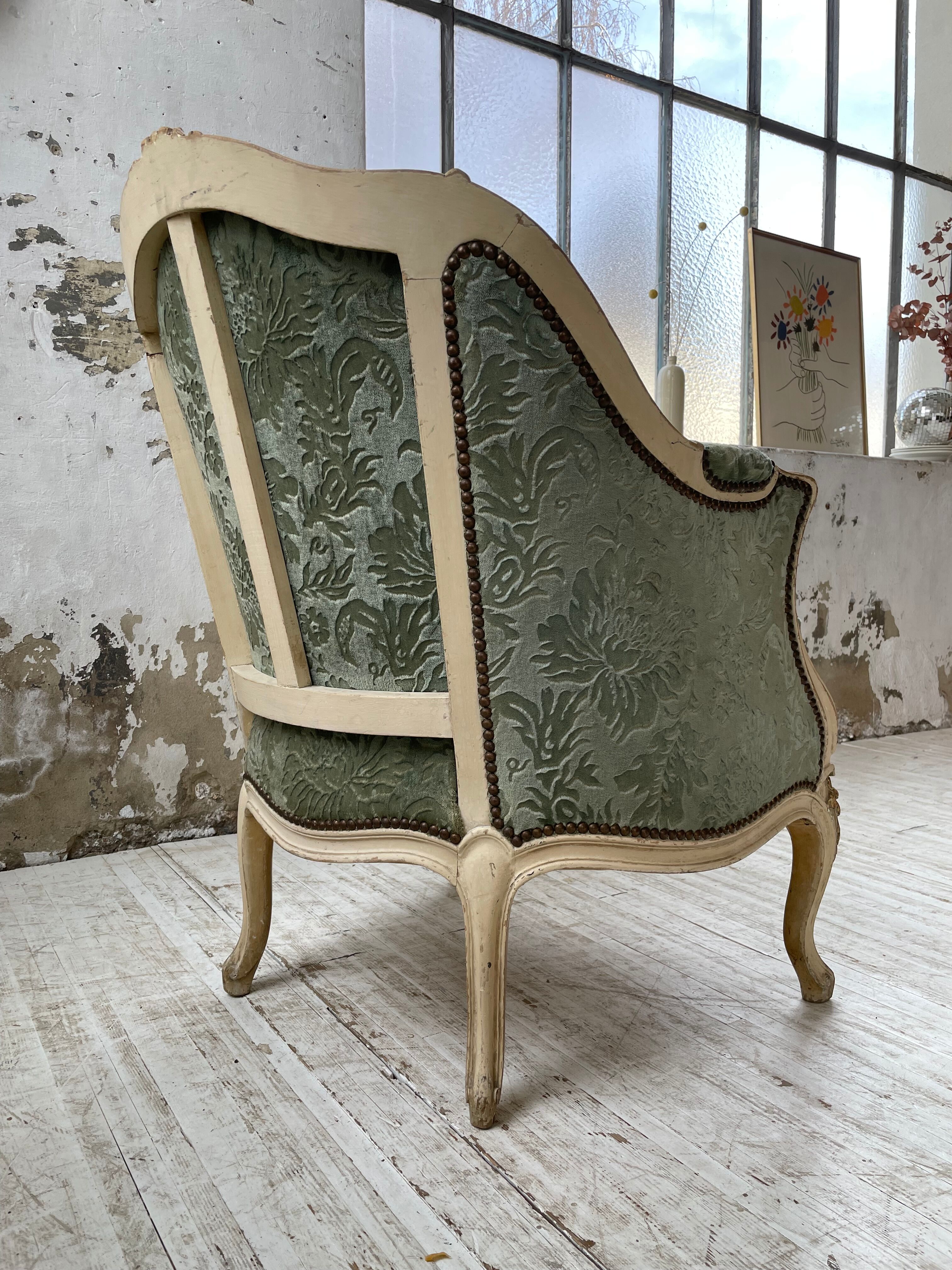 Louis XV shepherdess armchair