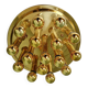 Large circular brass ceiling light, Space Age design, 1970s.