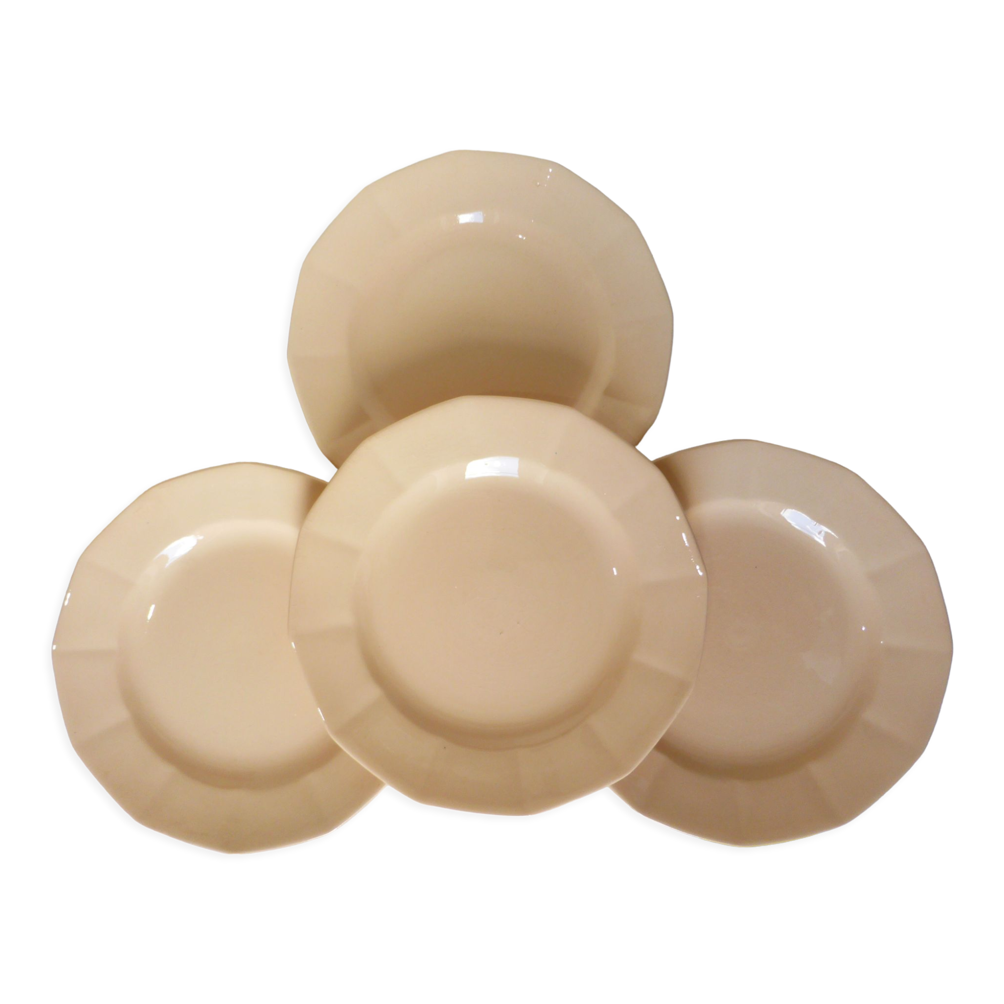 4 dessert plates by Digoin Sarreguemines