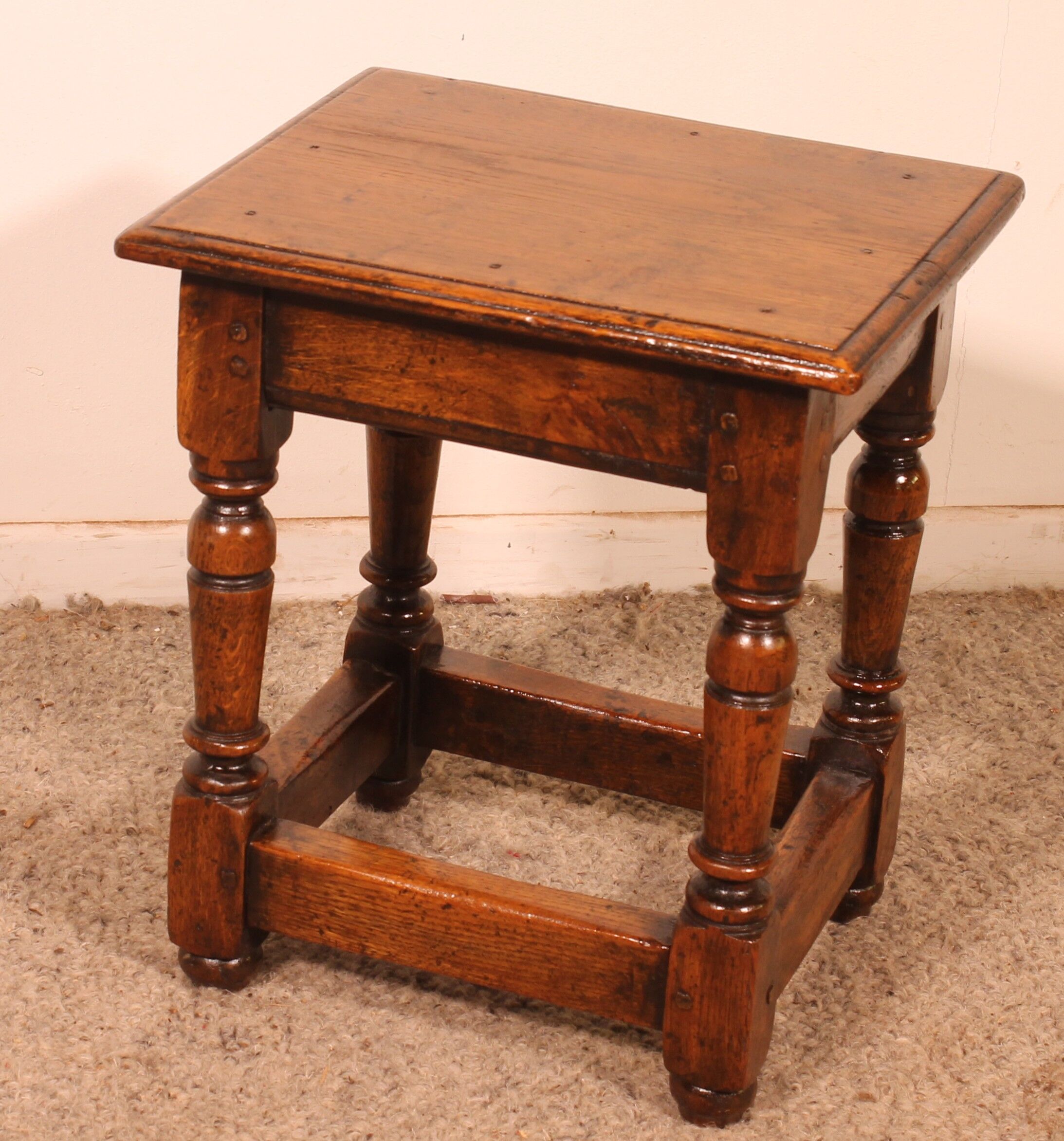 oak stool - 19th century