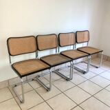 Suite of 4 chairs Cesca B32 by Marcel Breuer