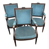 Antique armchairs from the 19th century, Louis XVI style.