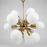 Sputnik Chandelier Mid Century Glass Kamenický Šenov 1960s Czechoslovakia