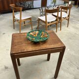 50s green braided barbotine fruit bowl