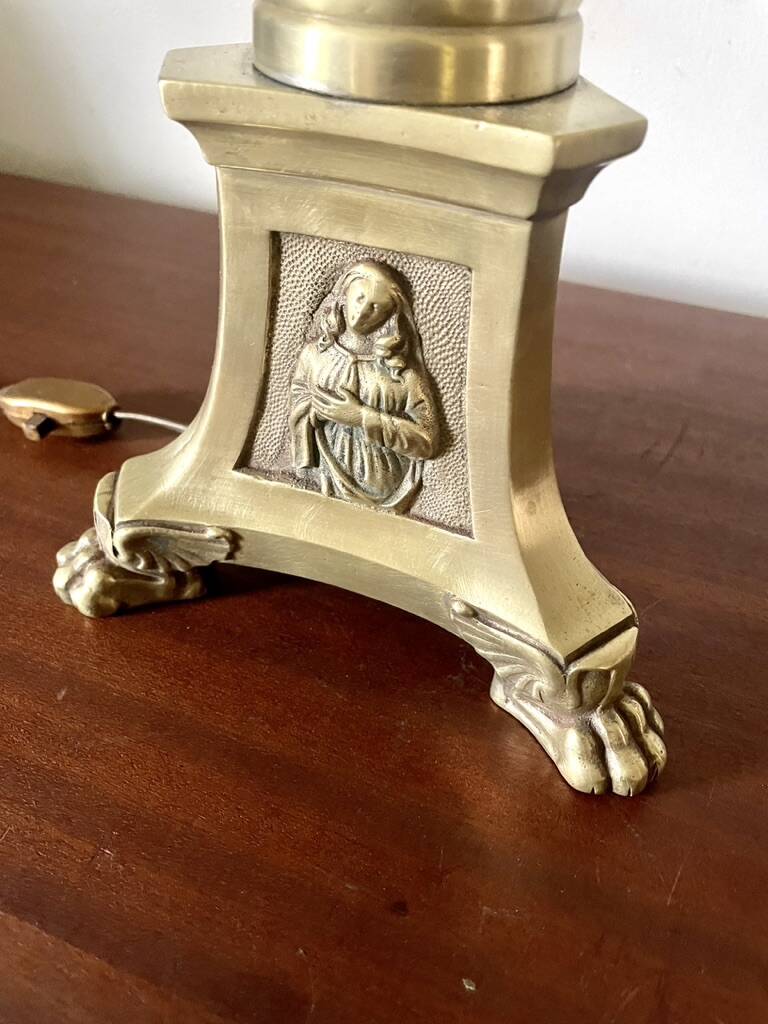 Old church tripod lamp base