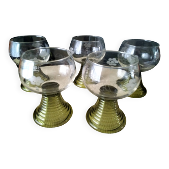 5 Large Alsace wine tasting glasses 250 ml