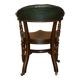 Victorian captain's chair in mahogany and leather