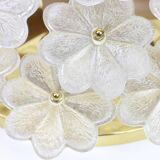 Large flower ceiling light in Murano glass, Ernst Palme, Germany, 1970s