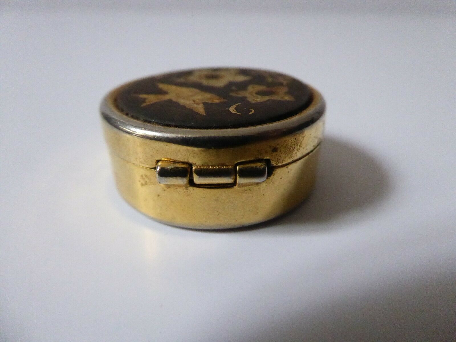 Gold metal pill box