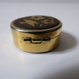 Gold metal pill box