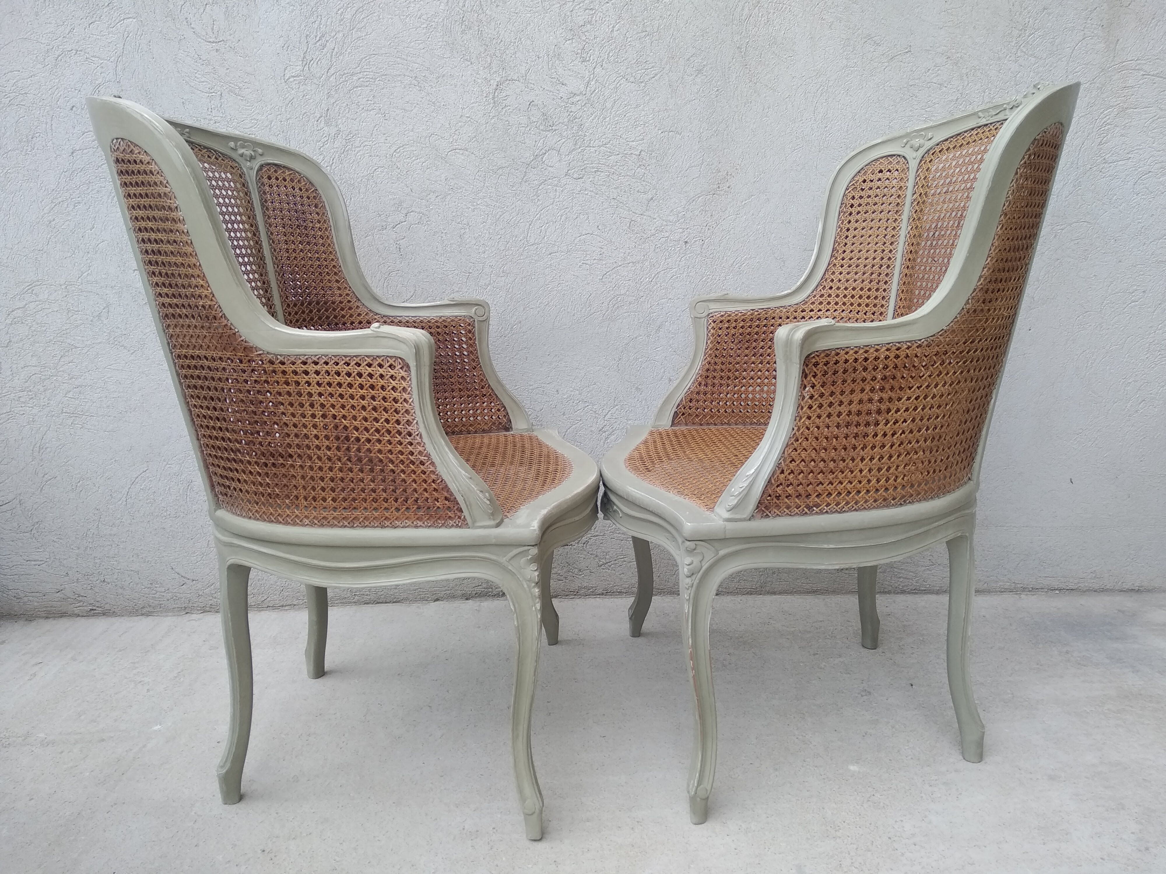 Salon Louis XV with double patinated cannage