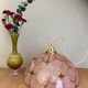 Vintage mother-of-pearl and brass lampshade pendant light