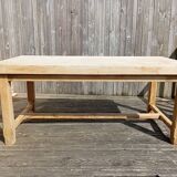 Solid raw wood farm table