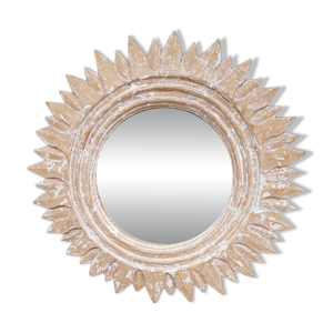 Miroir ''soleil'' en - ceruse
