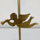 Vintage gold brass angel candle holder