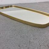 Mid-century modern german rockabilly golden wall mirror, 1970s