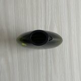 Blown green glass vase