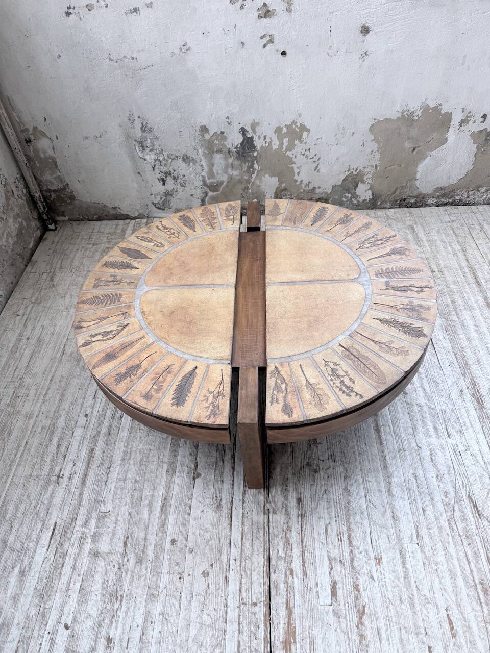 Table basse Roger Capron « grain de café »