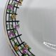 12 charcoal and pear wood porcelain plates