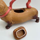 Dachshund zoomorphic teapot - Japanese glazed ceramic