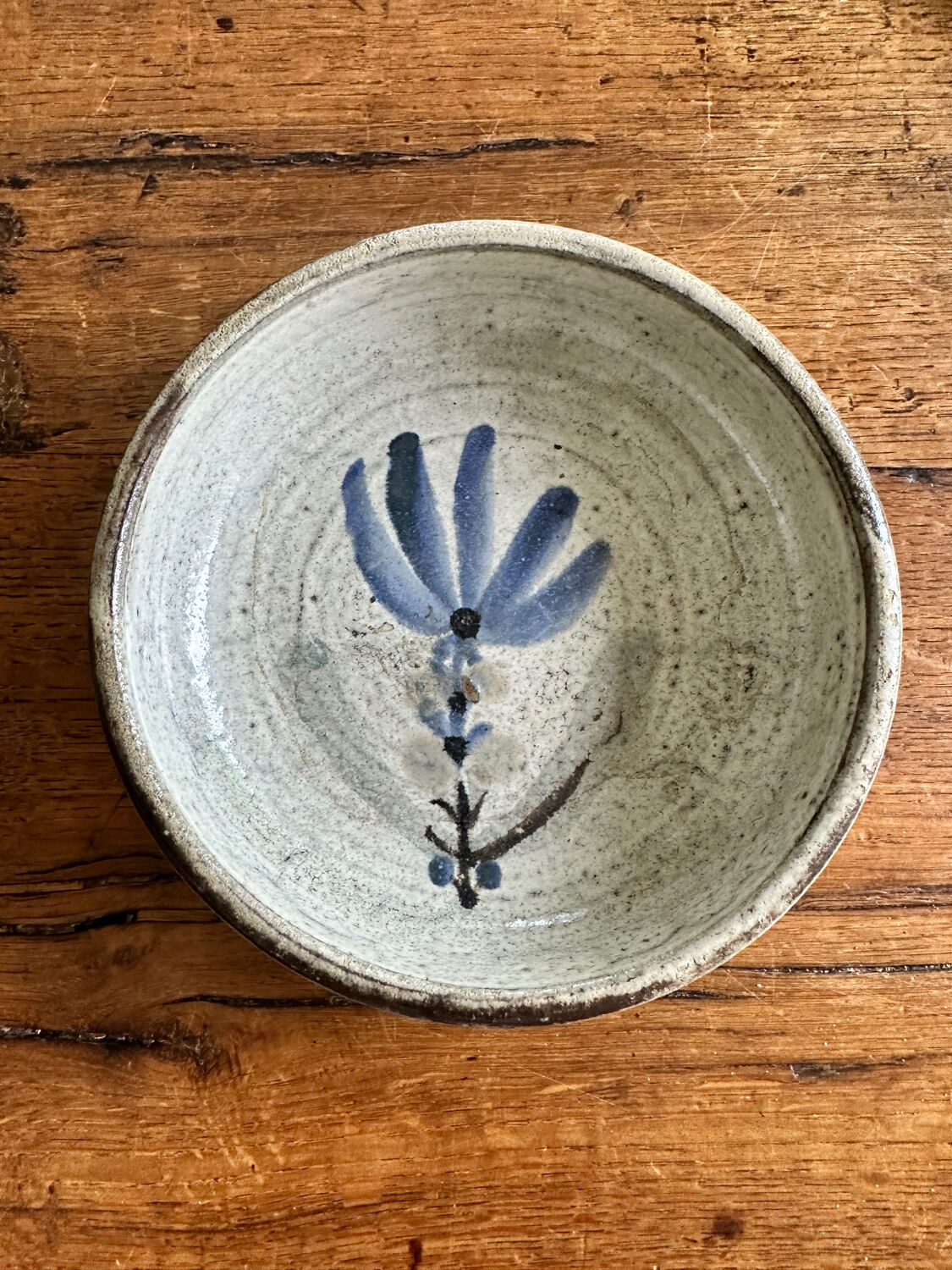 Red earth cup, enamelled with flowers Gustave Reynaud