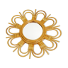 Rattan Mirror, type sun, England 70s 51 cm